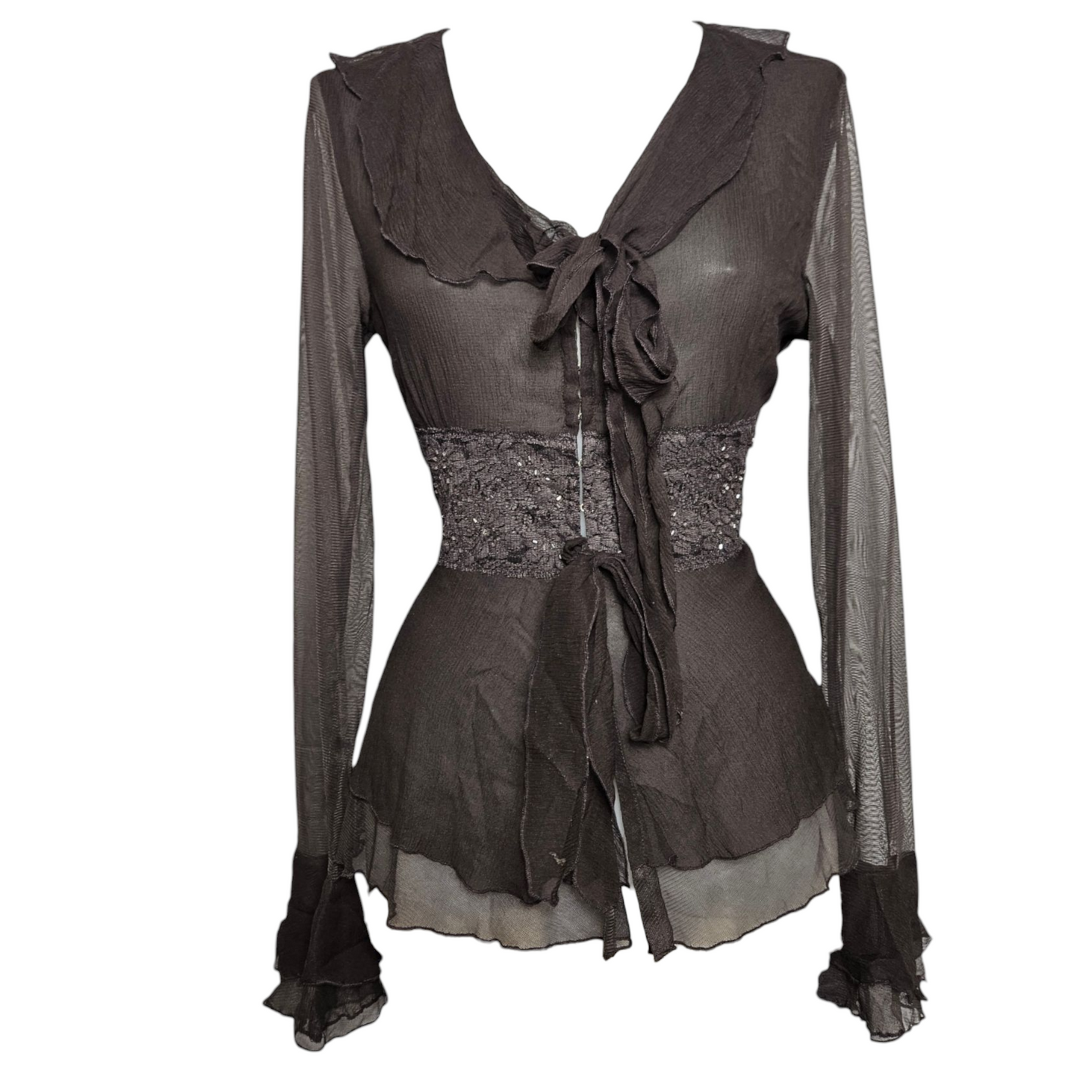 Voile and lace blouse