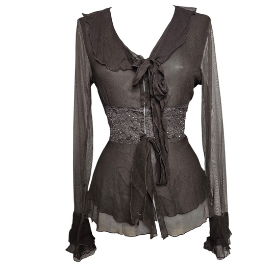 Voile and lace blouse