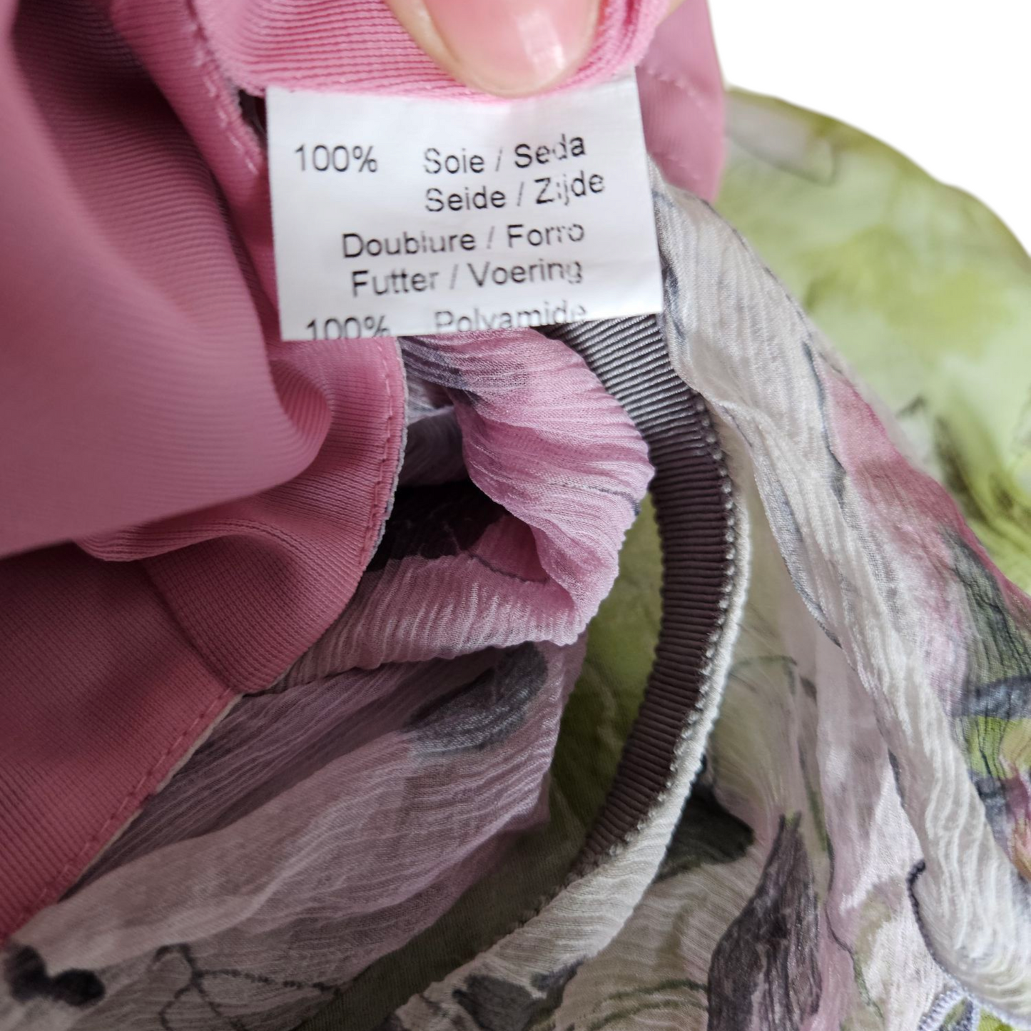 Ruffled silk dress