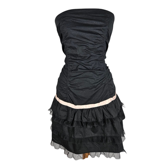 Black strapless dress