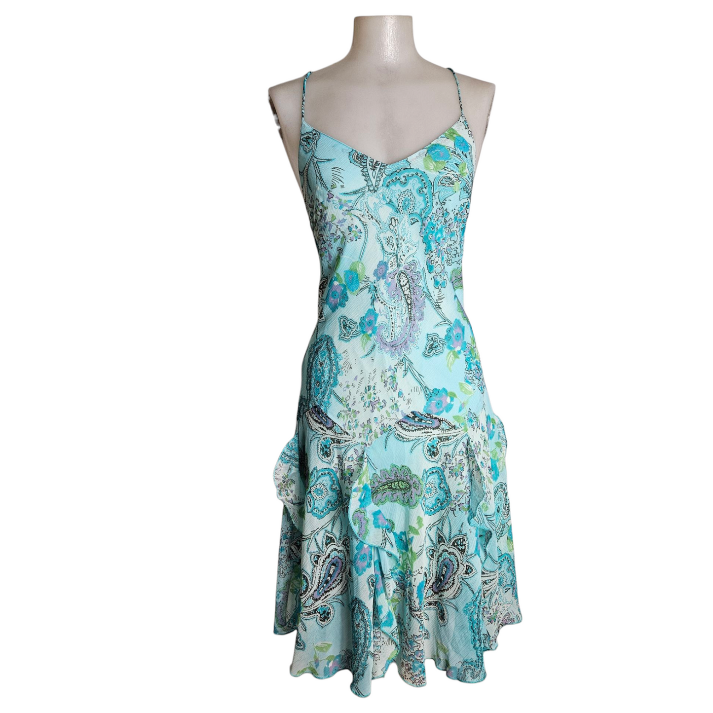 Robe en voile bleue