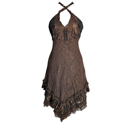 Brown lace dress