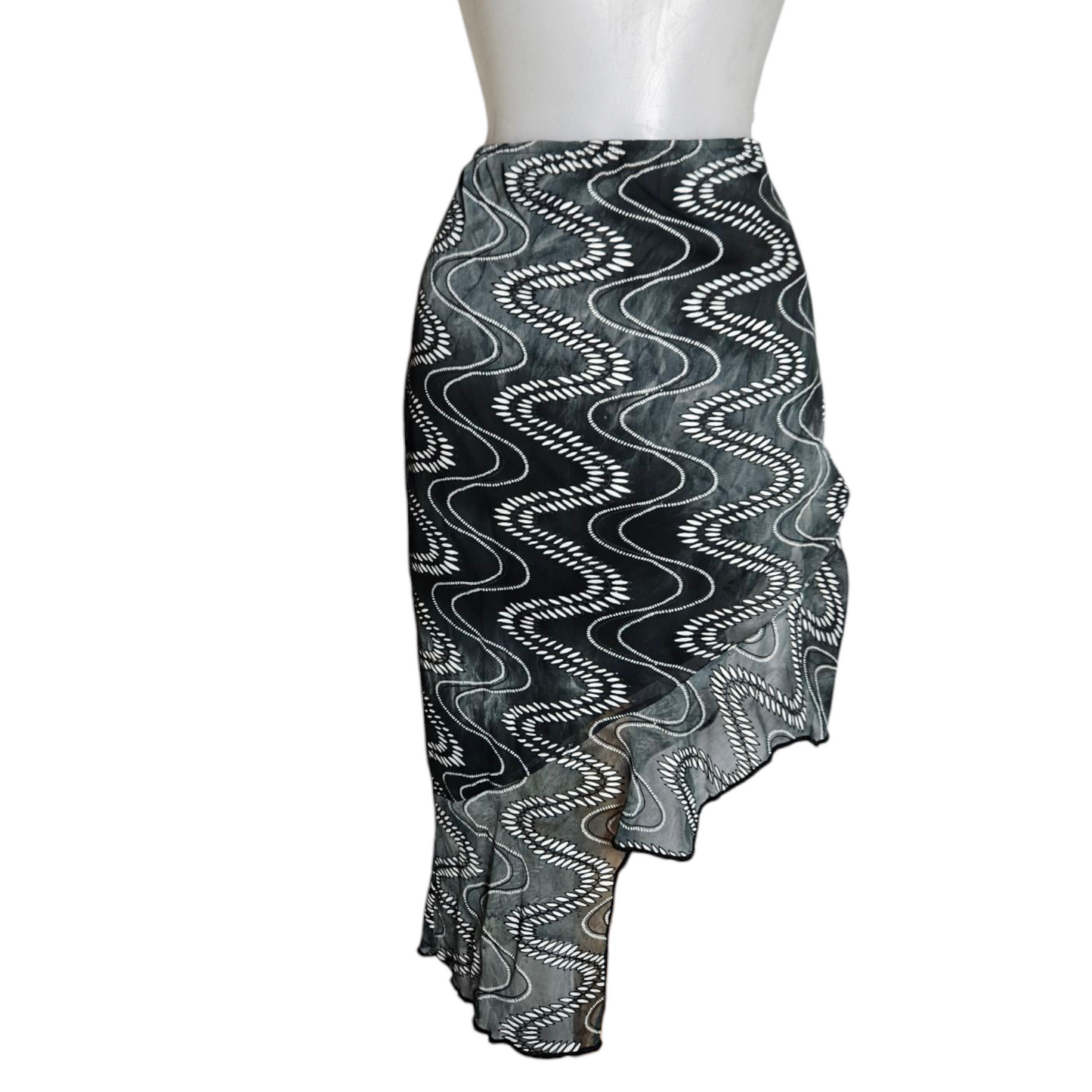 Ensemble haut strapless et jupe asymétrique