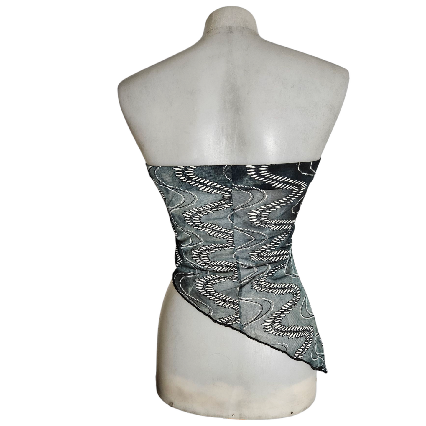 Ensemble haut strapless et jupe asymétrique