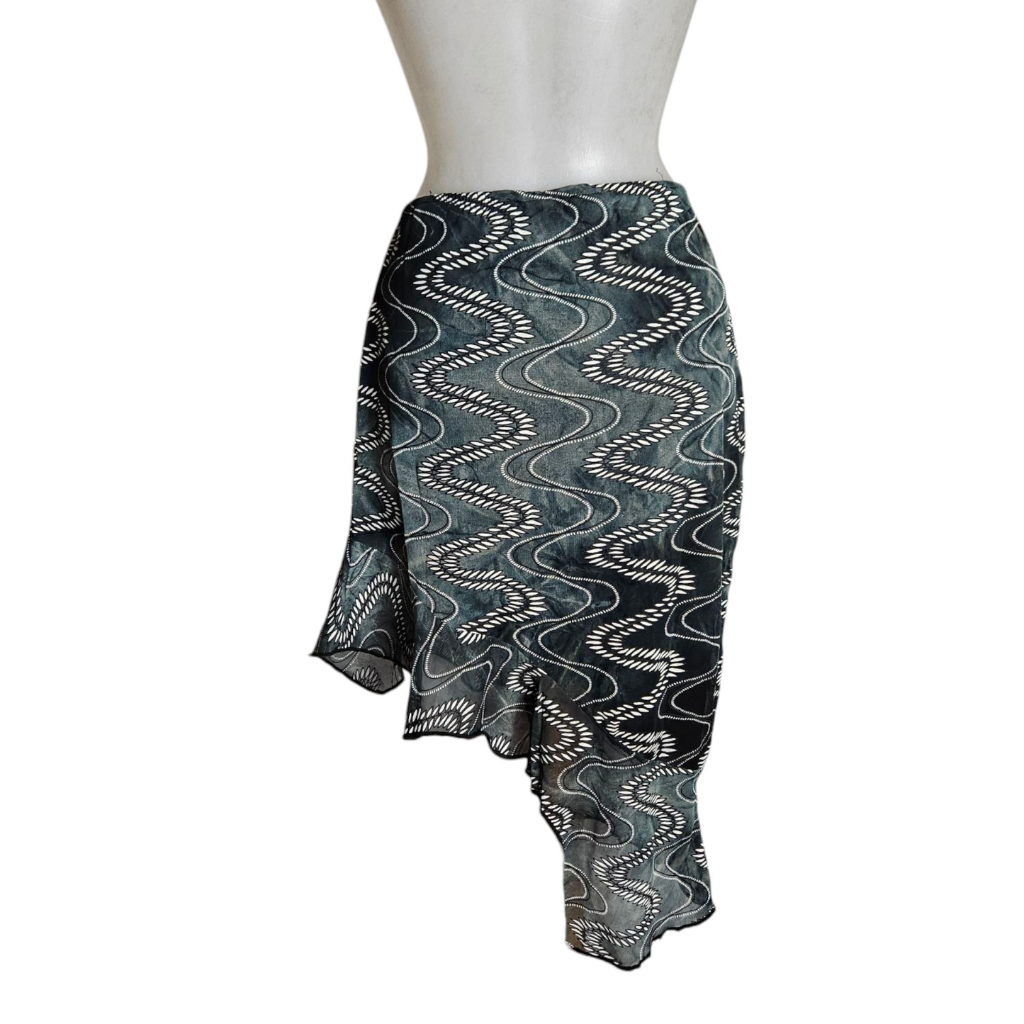 Ensemble haut strapless et jupe asymétrique