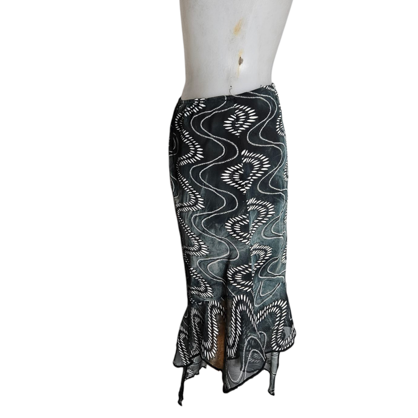 Ensemble haut strapless et jupe asymétrique