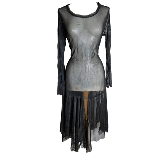Black voile dress