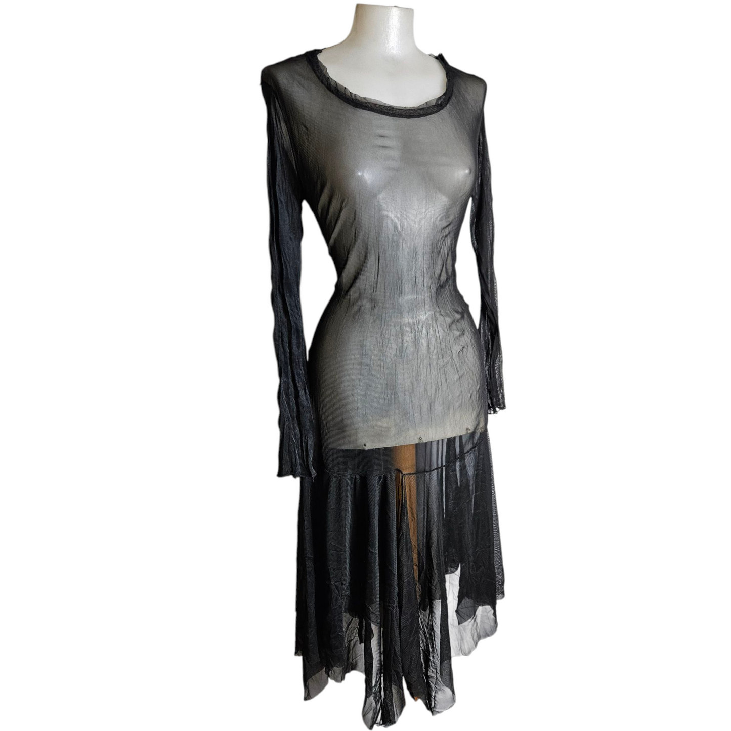 Black voile dress