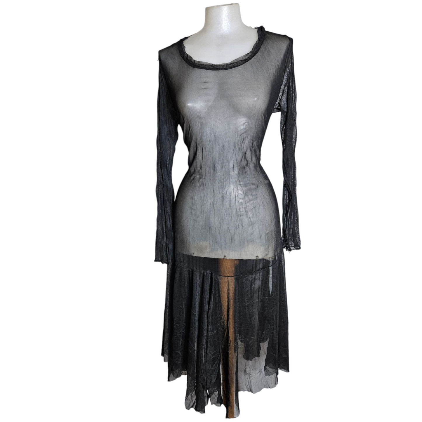 Black voile dress