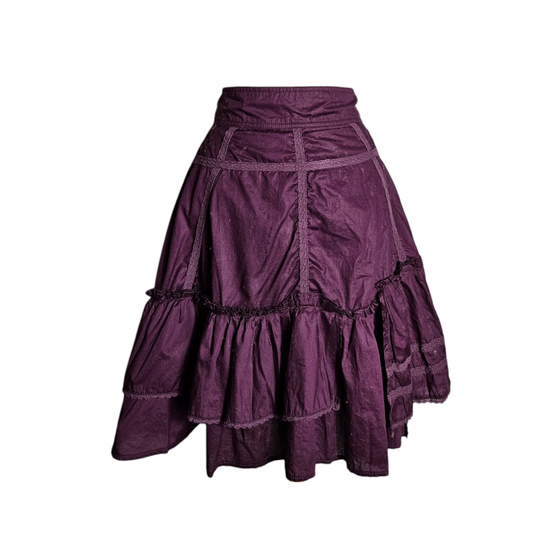 Purple flared skirt