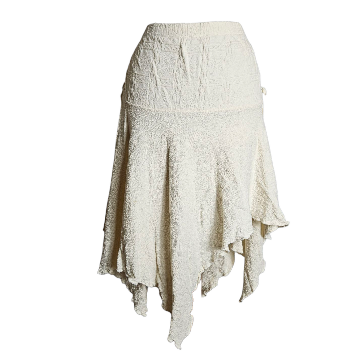 Asymmetrical cotton skirt