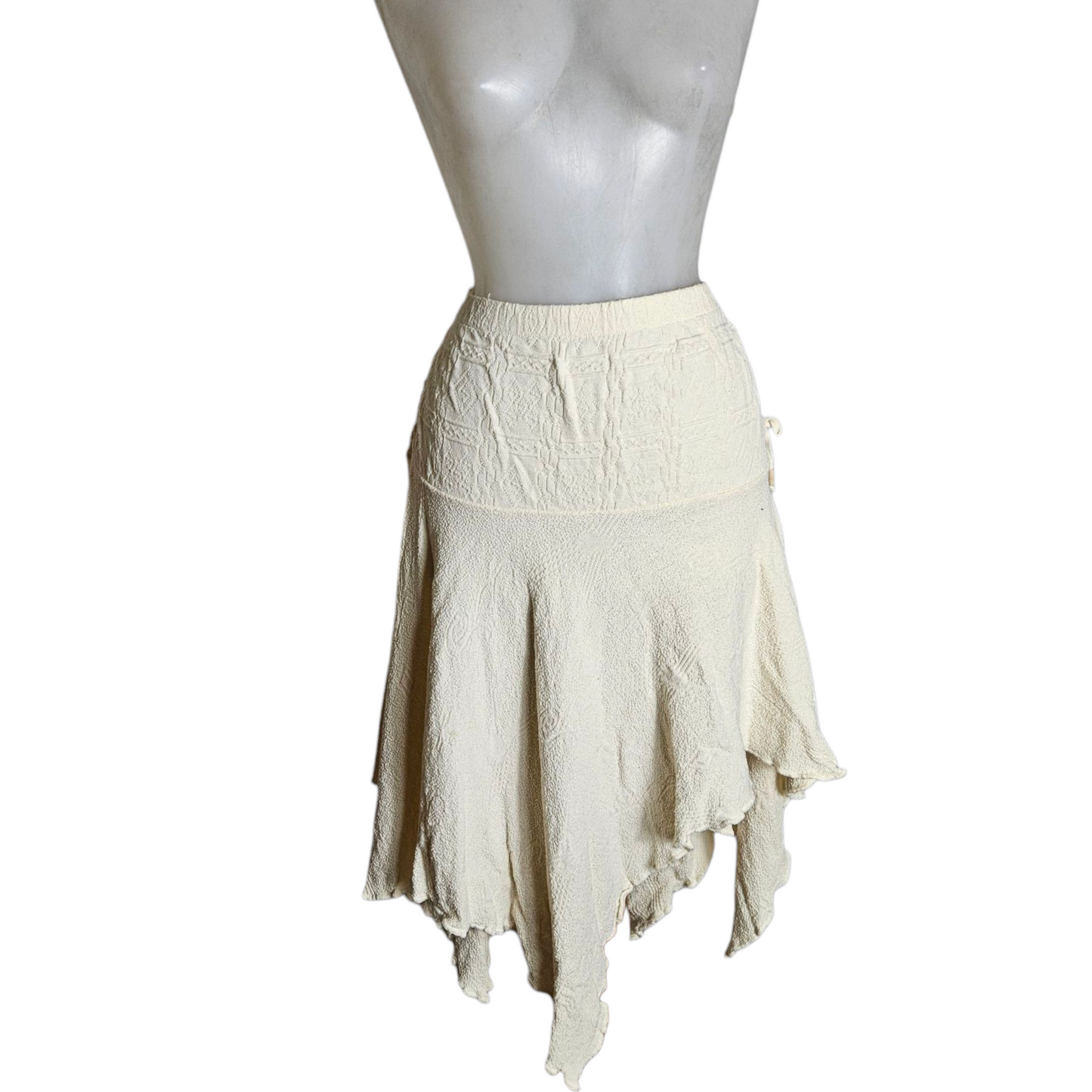 Asymmetrical cotton skirt