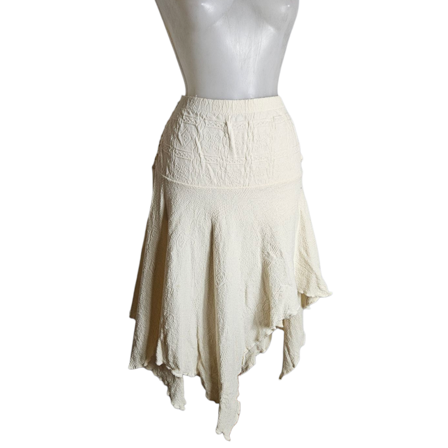 Asymmetrical cotton skirt