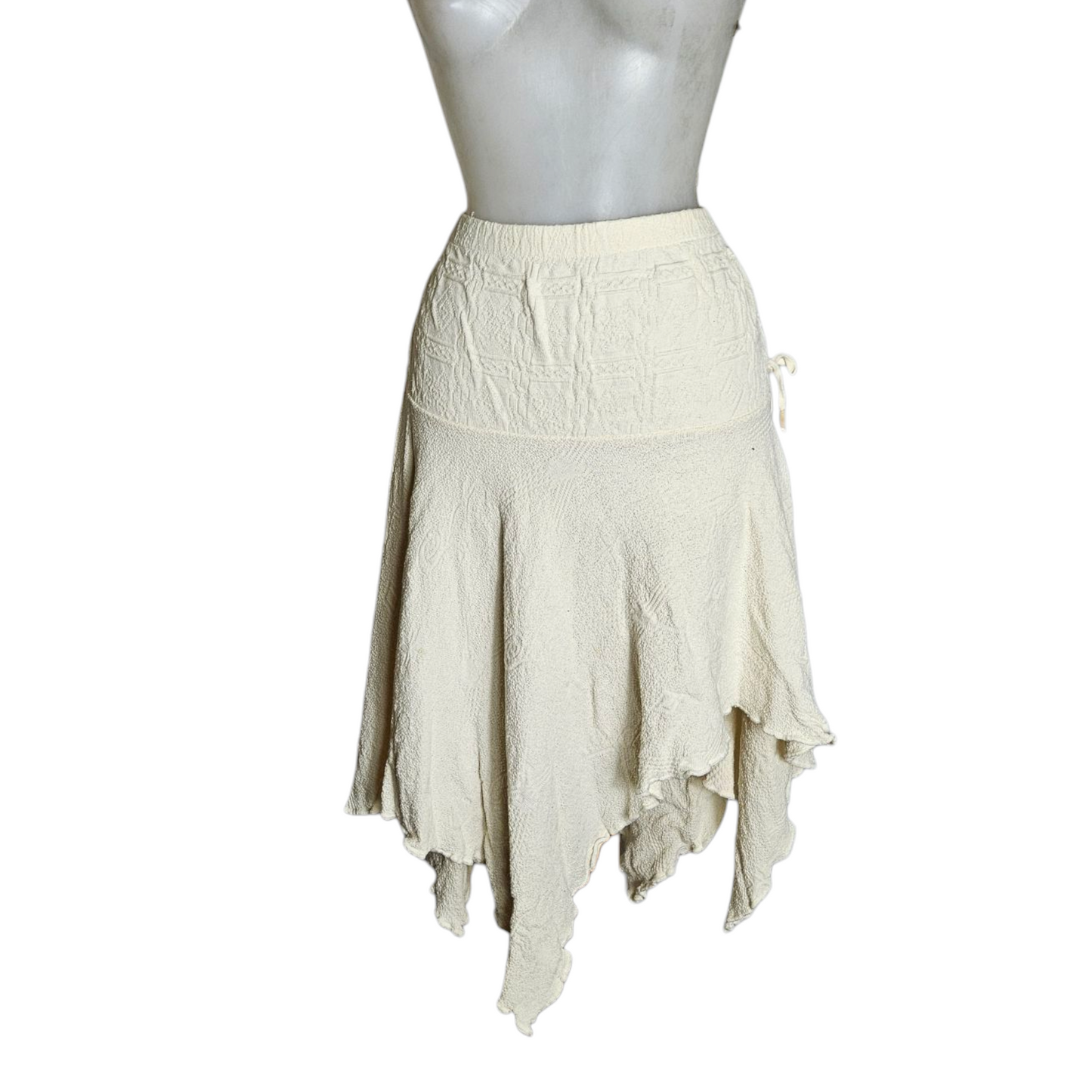 Asymmetrical cotton skirt