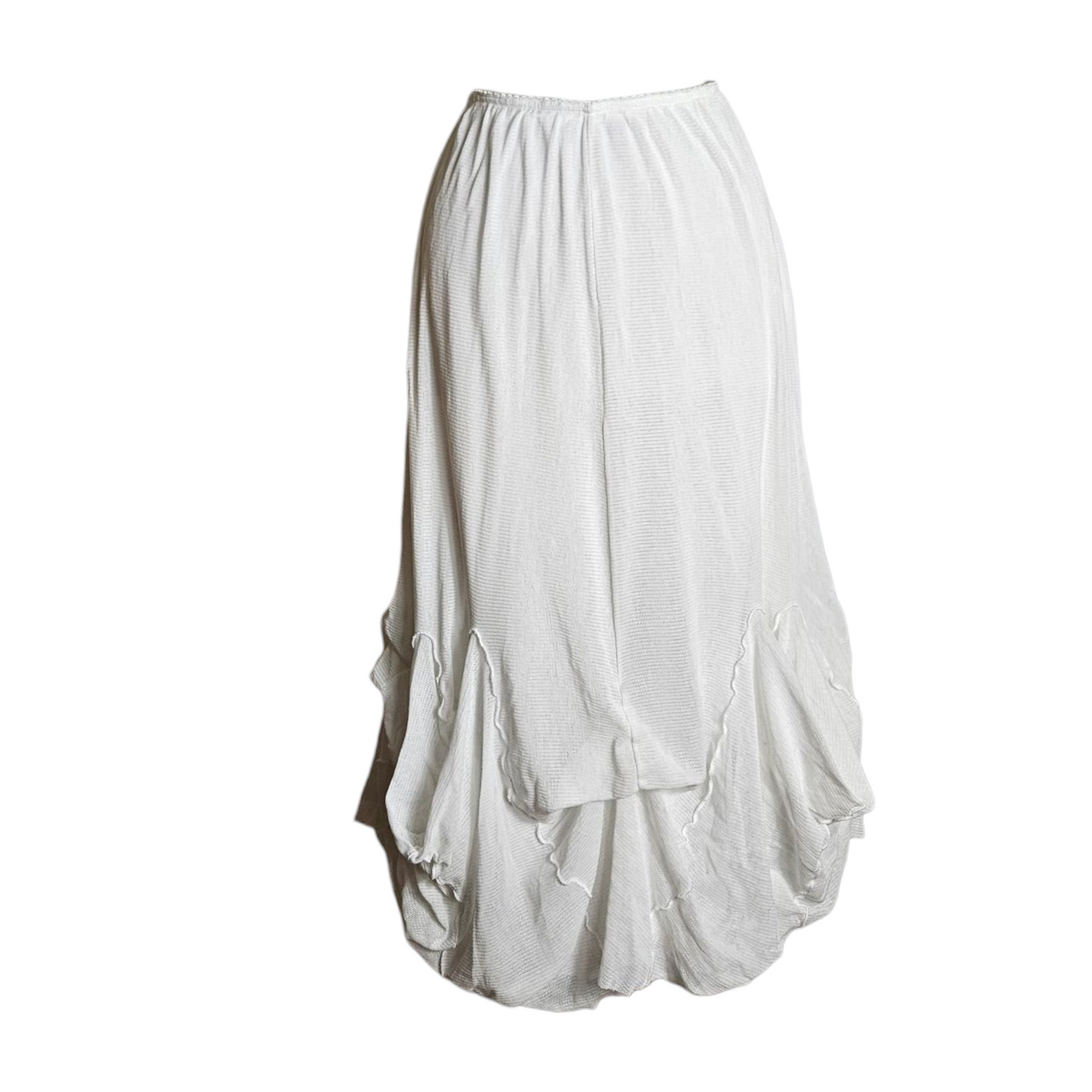 Jupe blanche en voile asymétrique