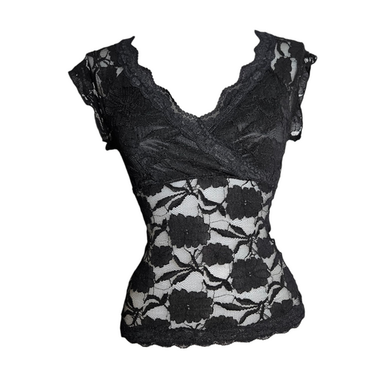 Black lace top