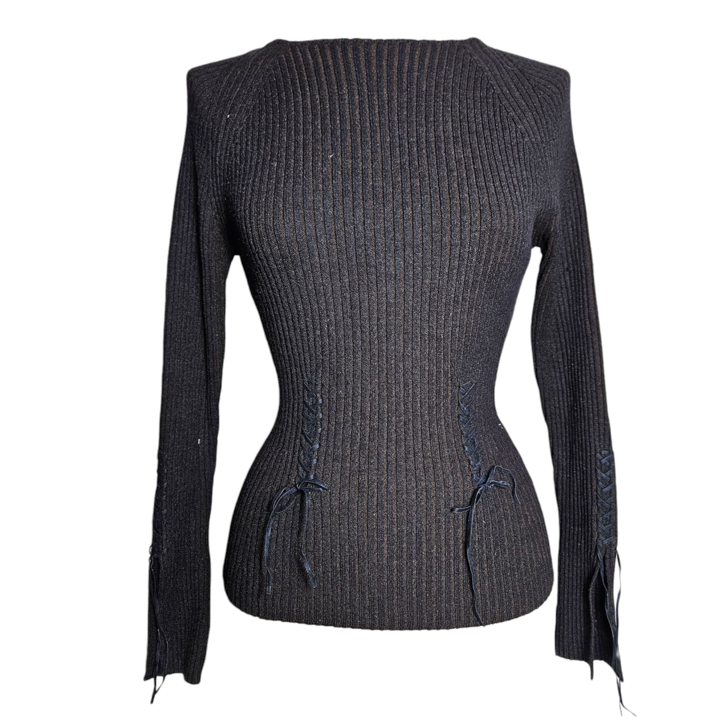 Lace-up sweater