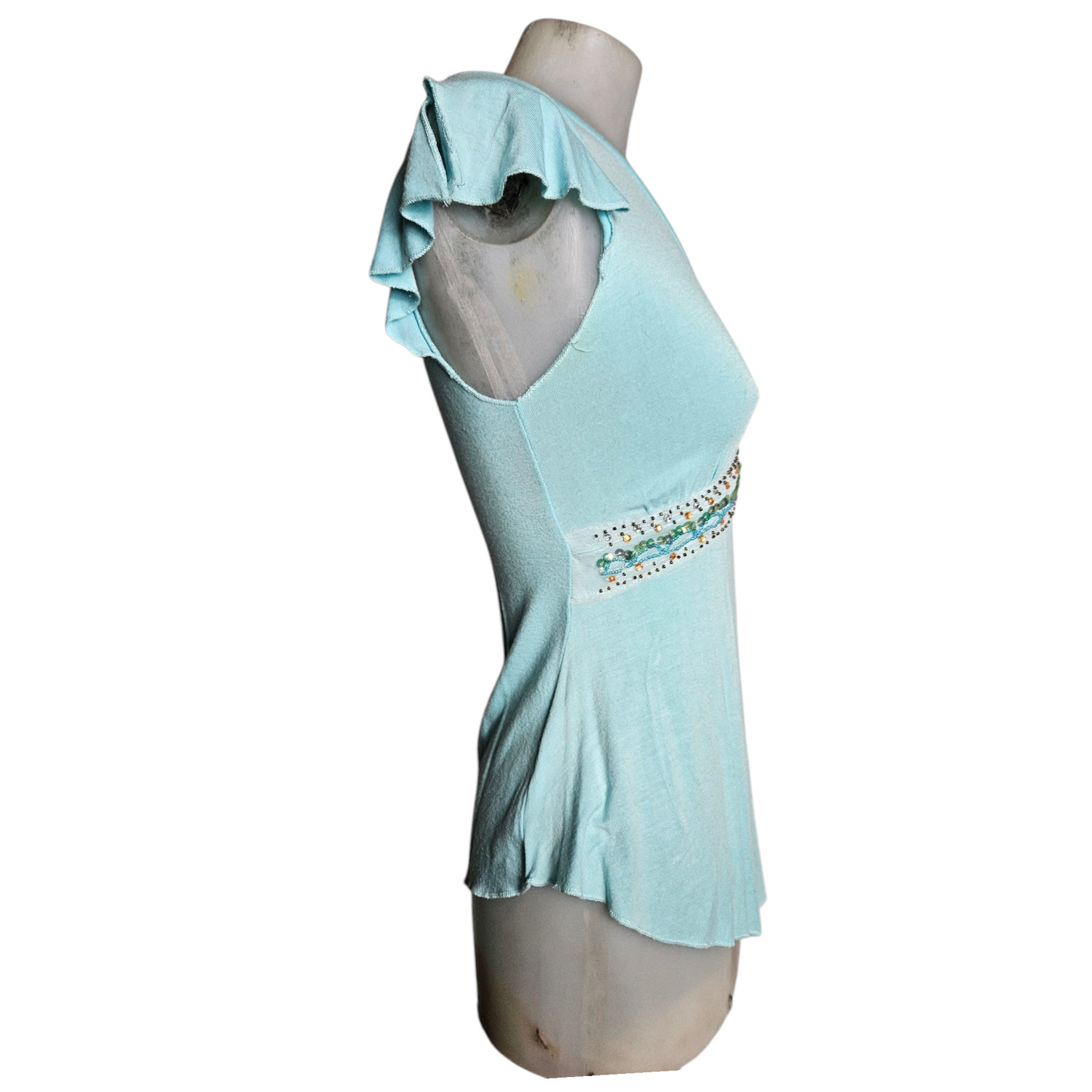 Haut asymétrique brodé