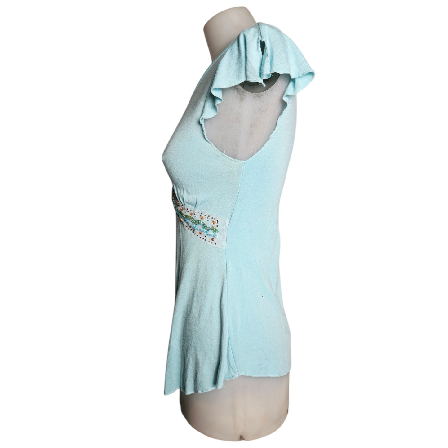 Haut asymétrique brodé