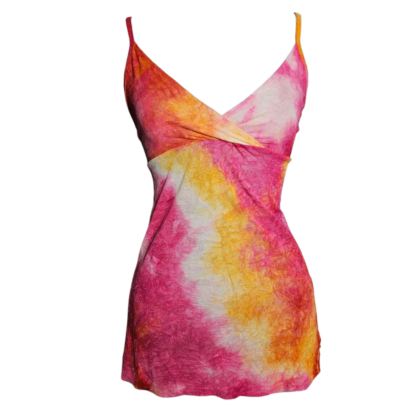 Haut tie and dye rose et jaune