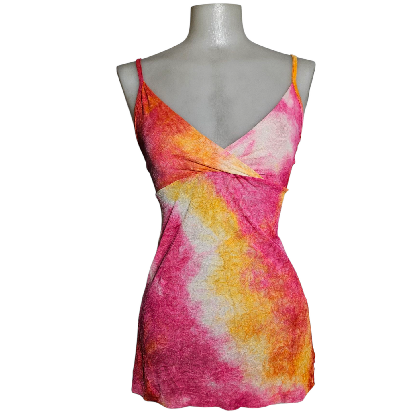 Haut tie and dye rose et jaune