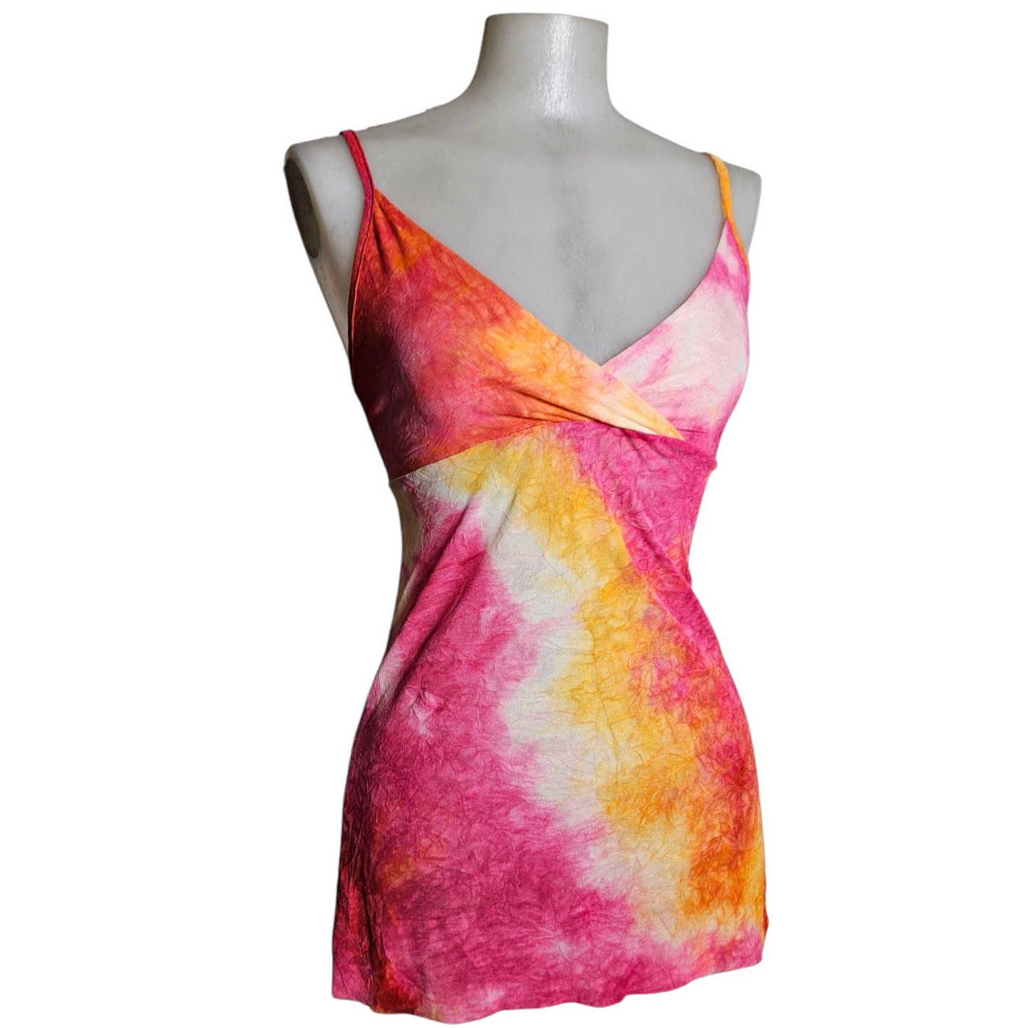 Haut tie and dye rose et jaune