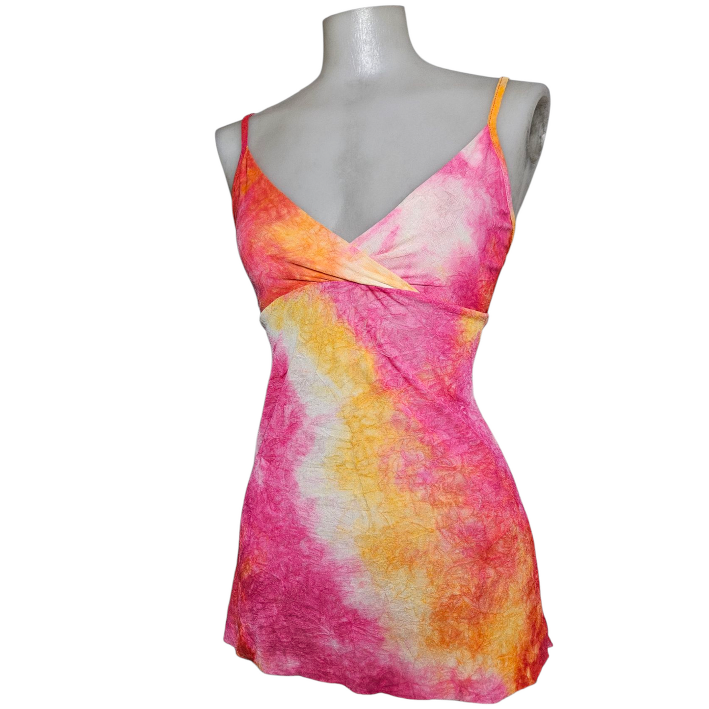 Haut tie and dye rose et jaune