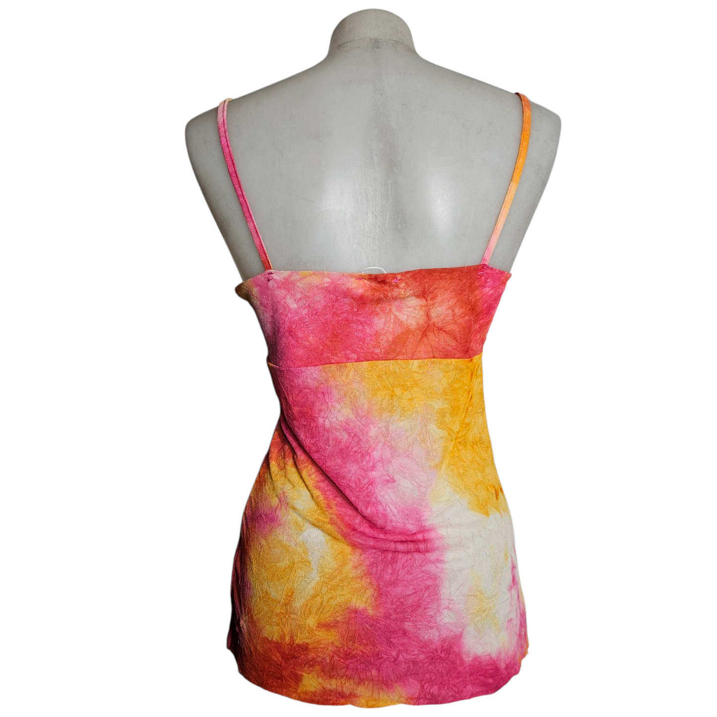 Haut tie and dye rose et jaune