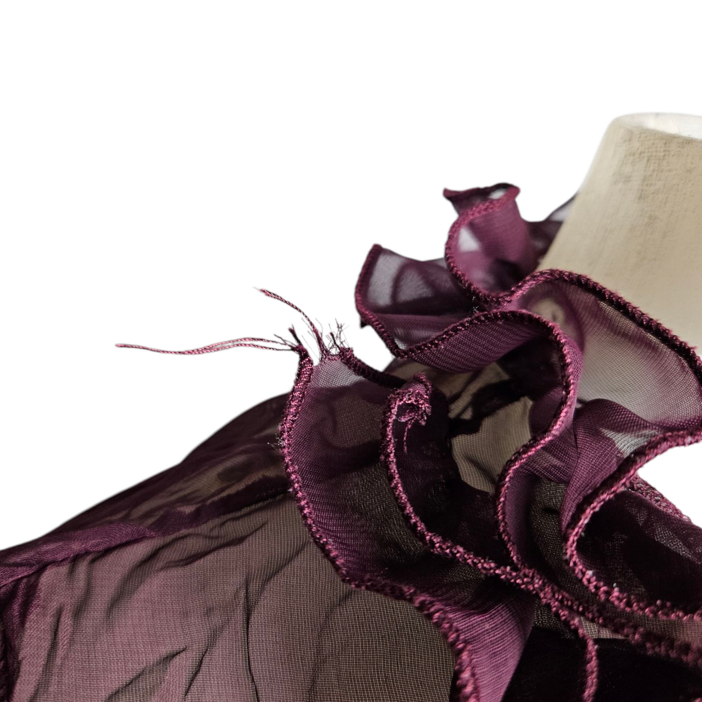Ruffled voile blouse