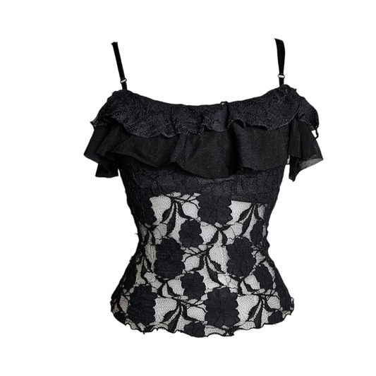 Black lace tank top
