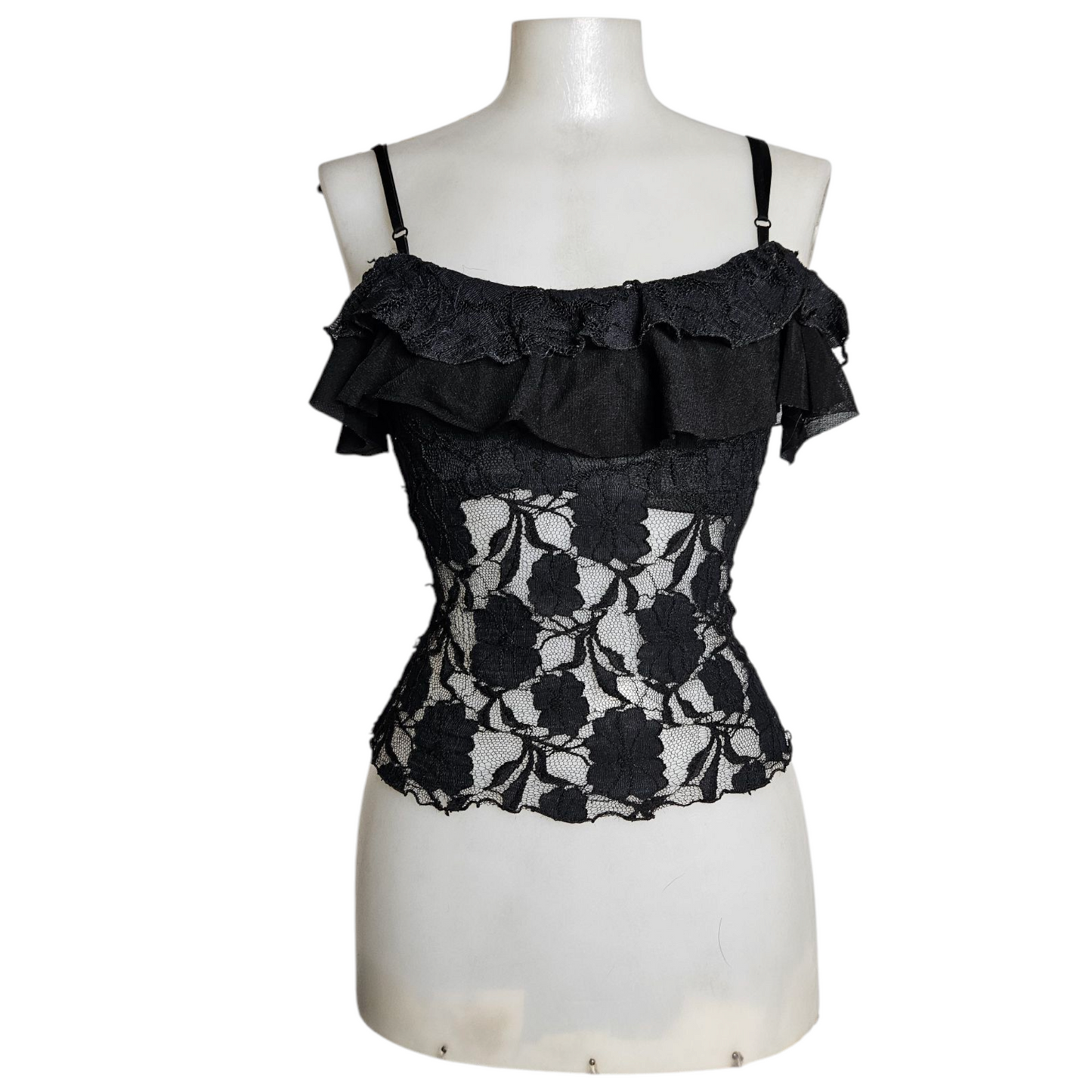 Black lace tank top