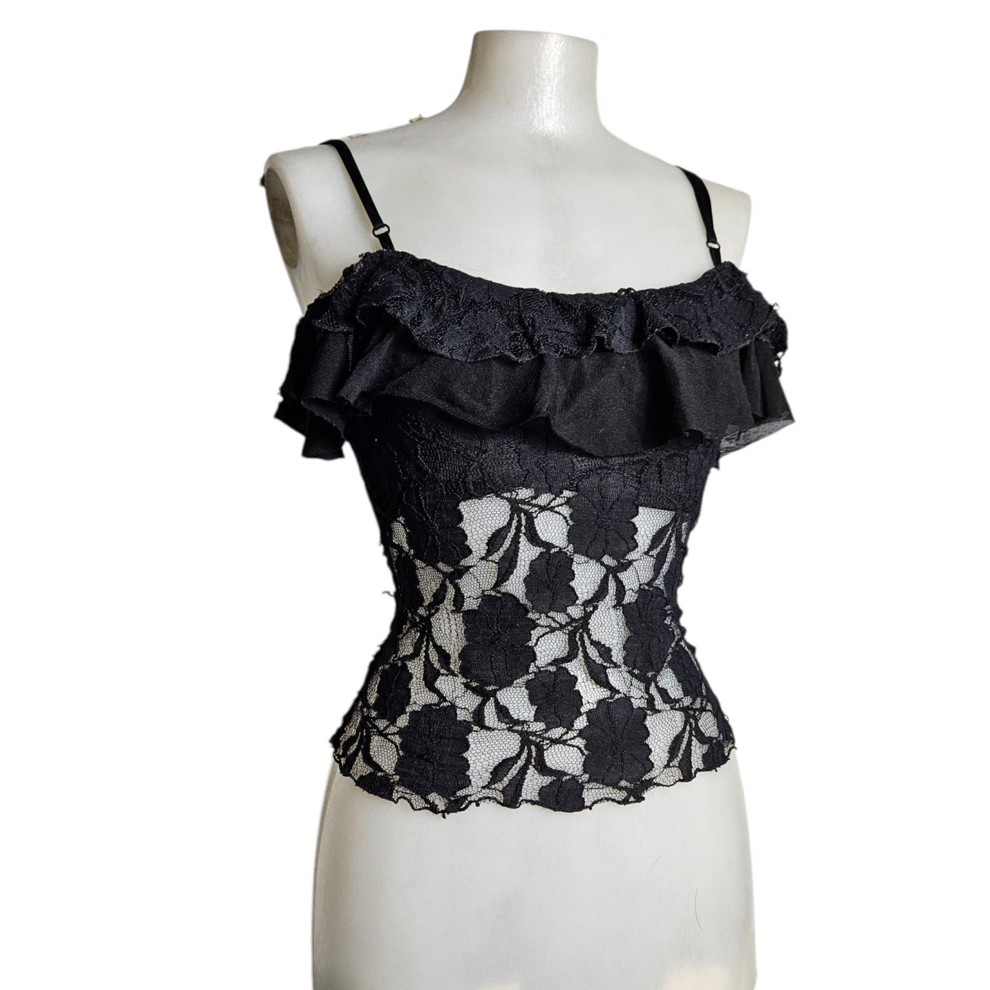 Black lace tank top