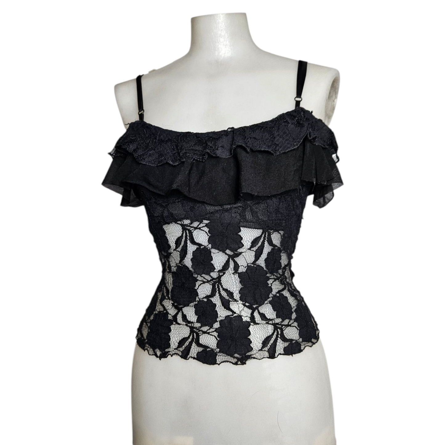 Black lace tank top