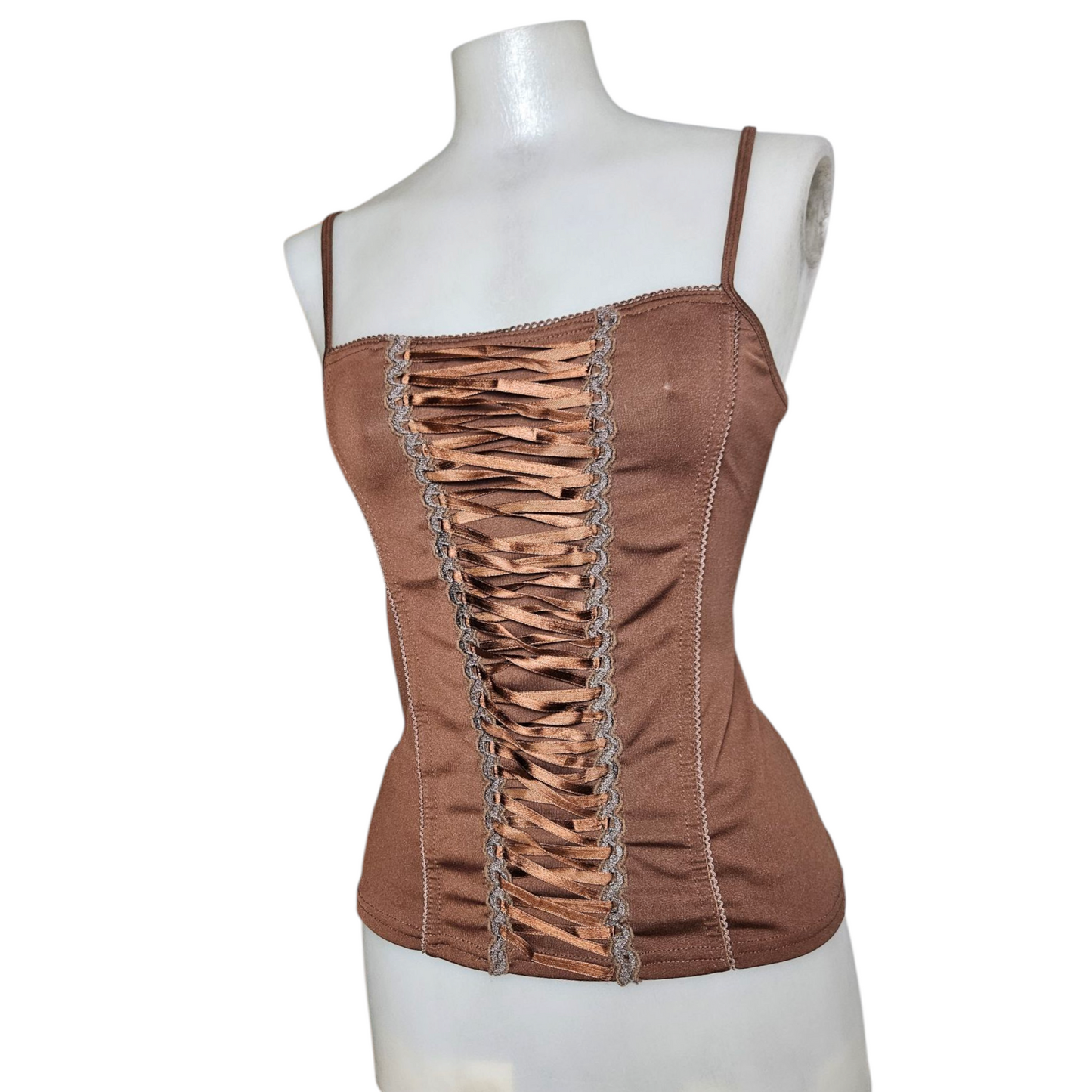 Corset-style top with lacing
