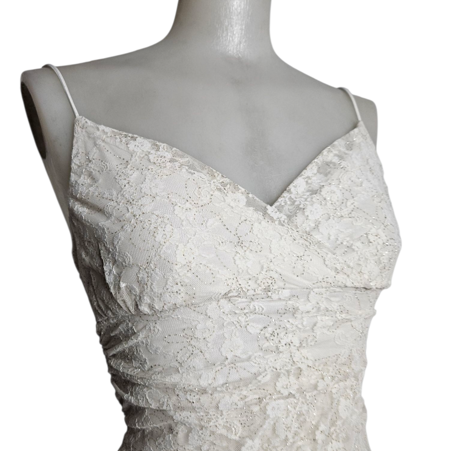 Asymmetrical lace tank top