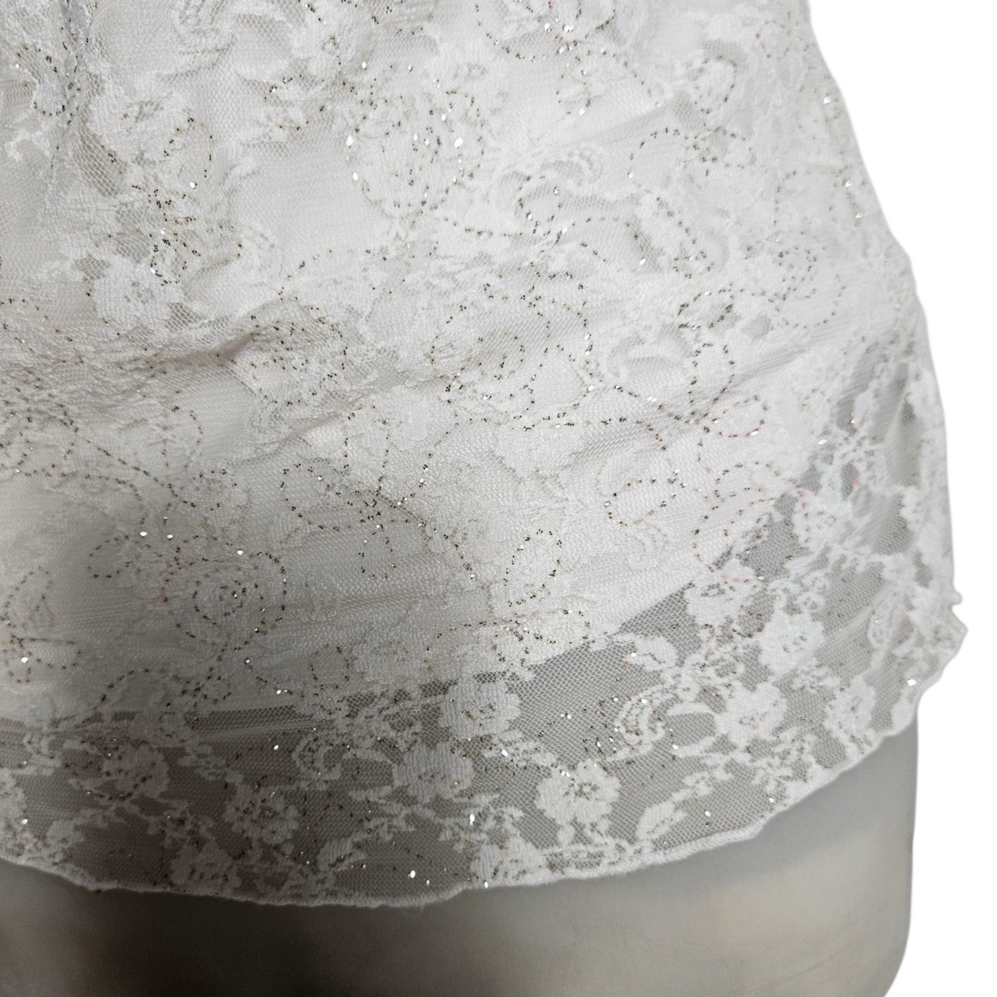 Asymmetrical lace tank top