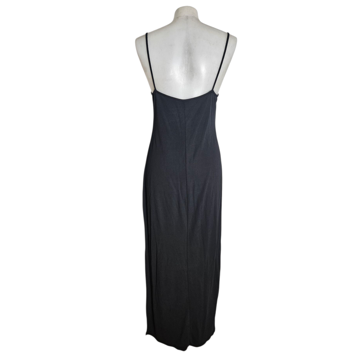 Black voile maxi dress