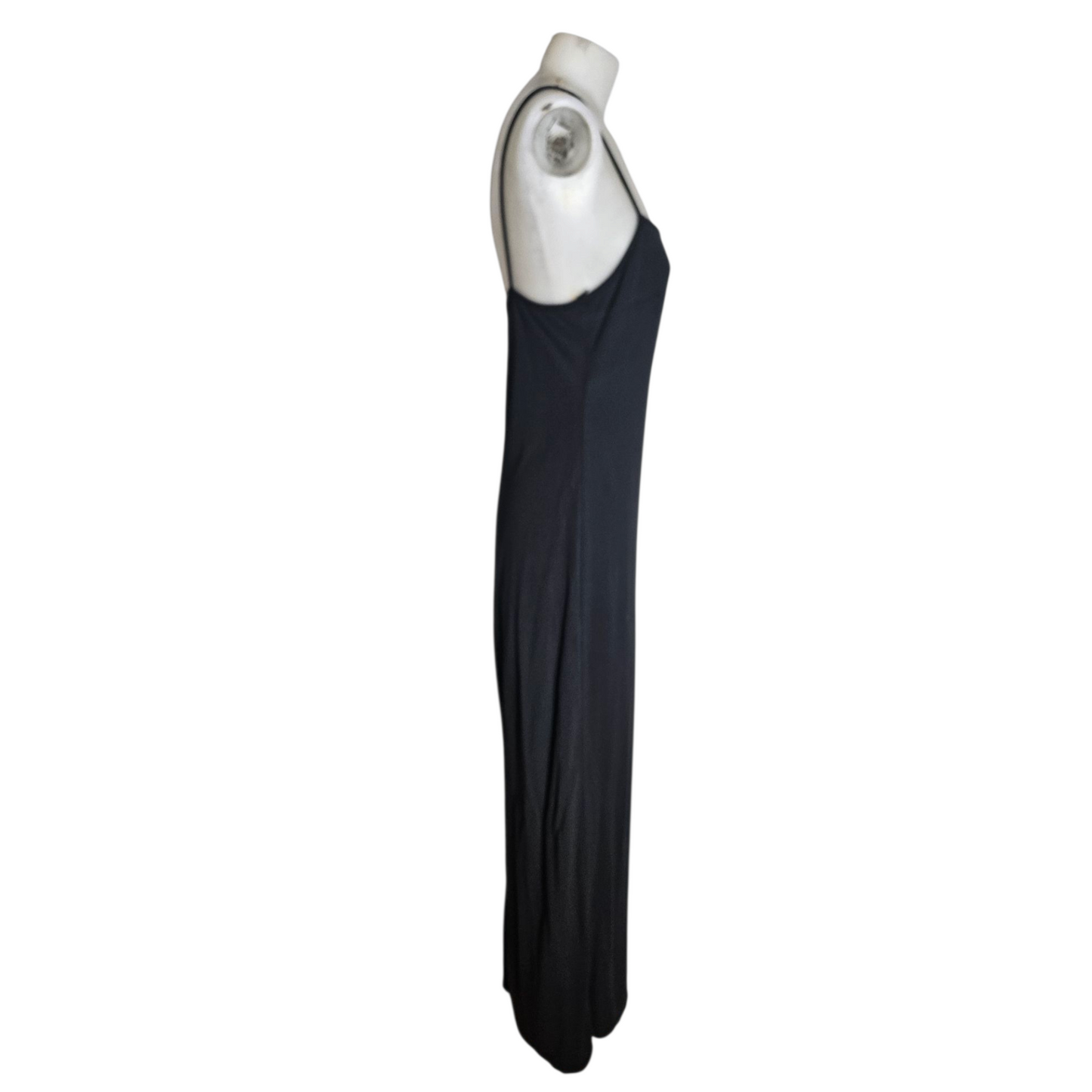Black voile maxi dress