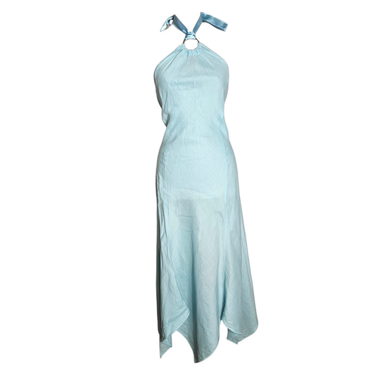 Backless dress with buckle