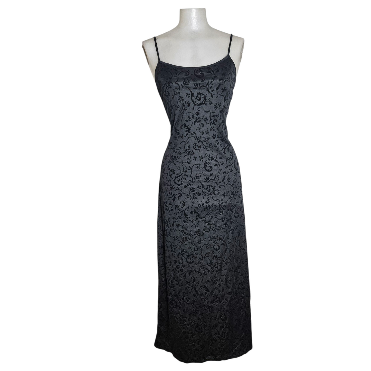Maxi dress with velvet details