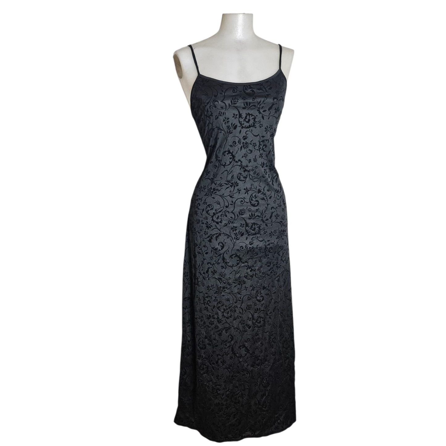 Maxi dress with velvet details