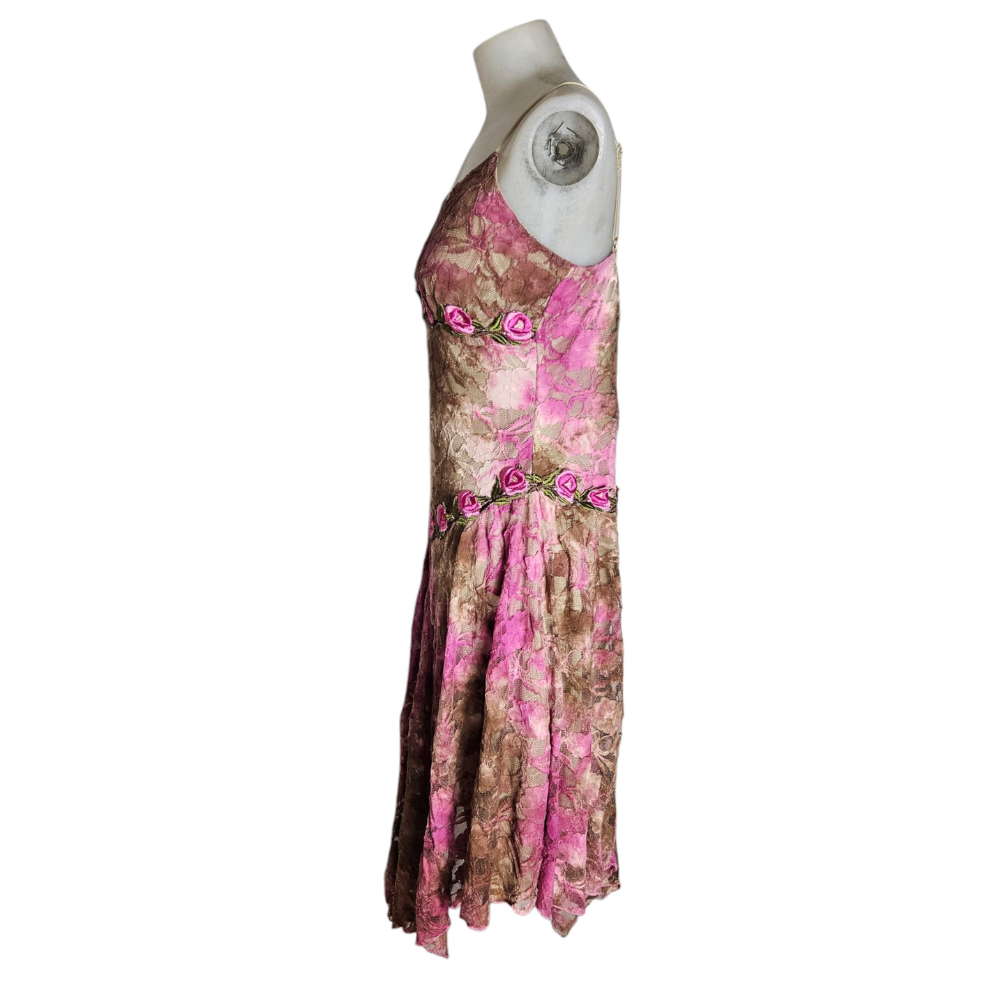 Floral embroidered lace dress