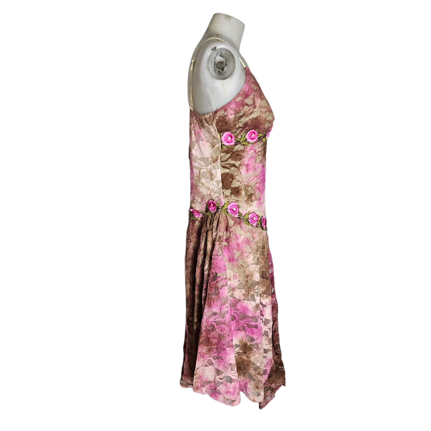 Floral embroidered lace dress