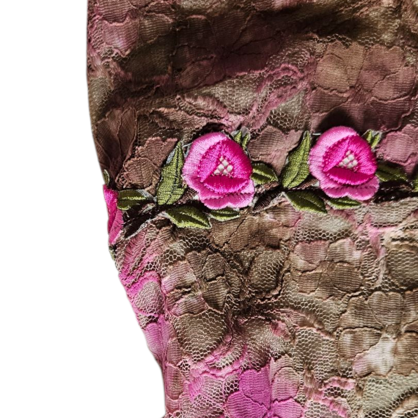 Floral embroidered lace dress