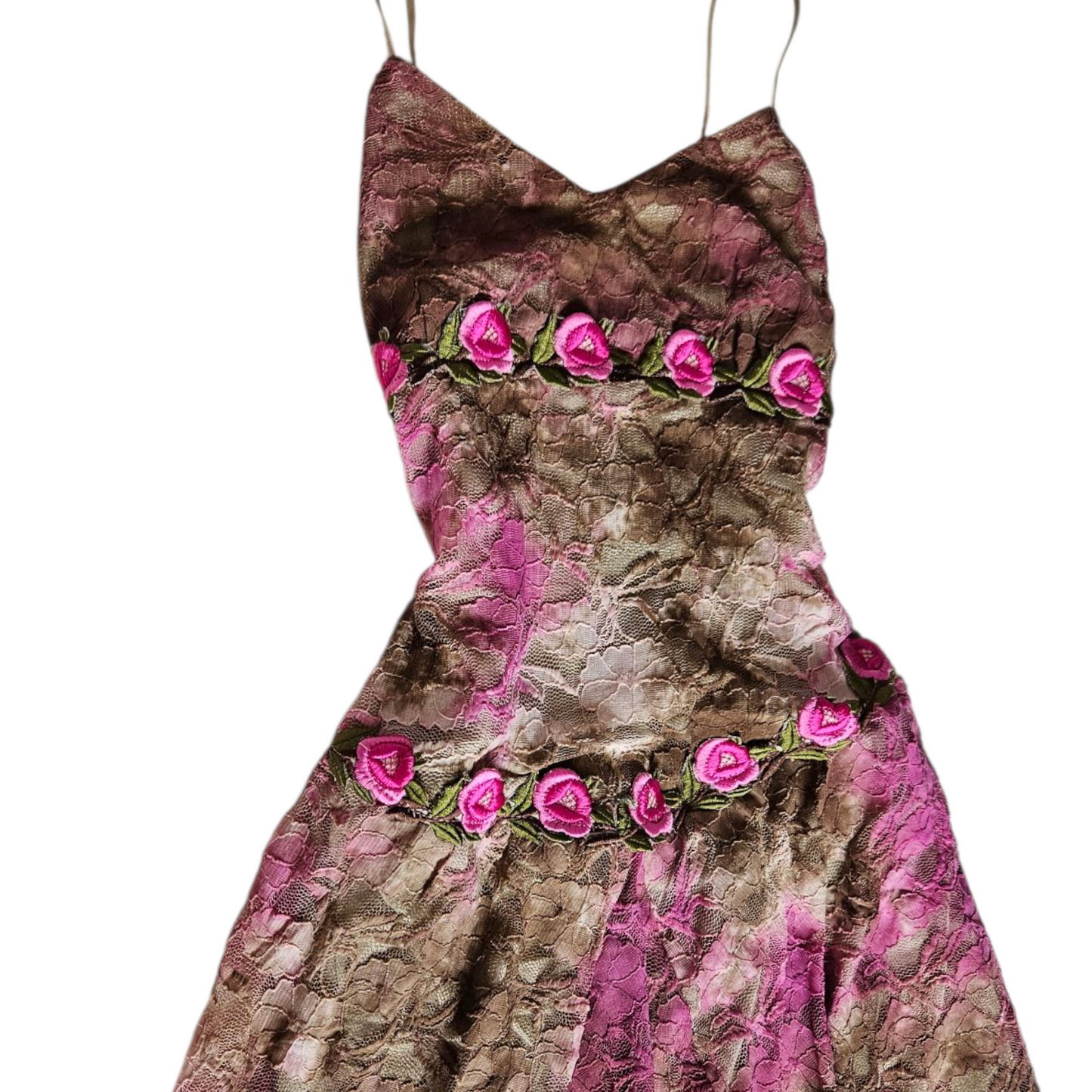 Floral embroidered lace dress
