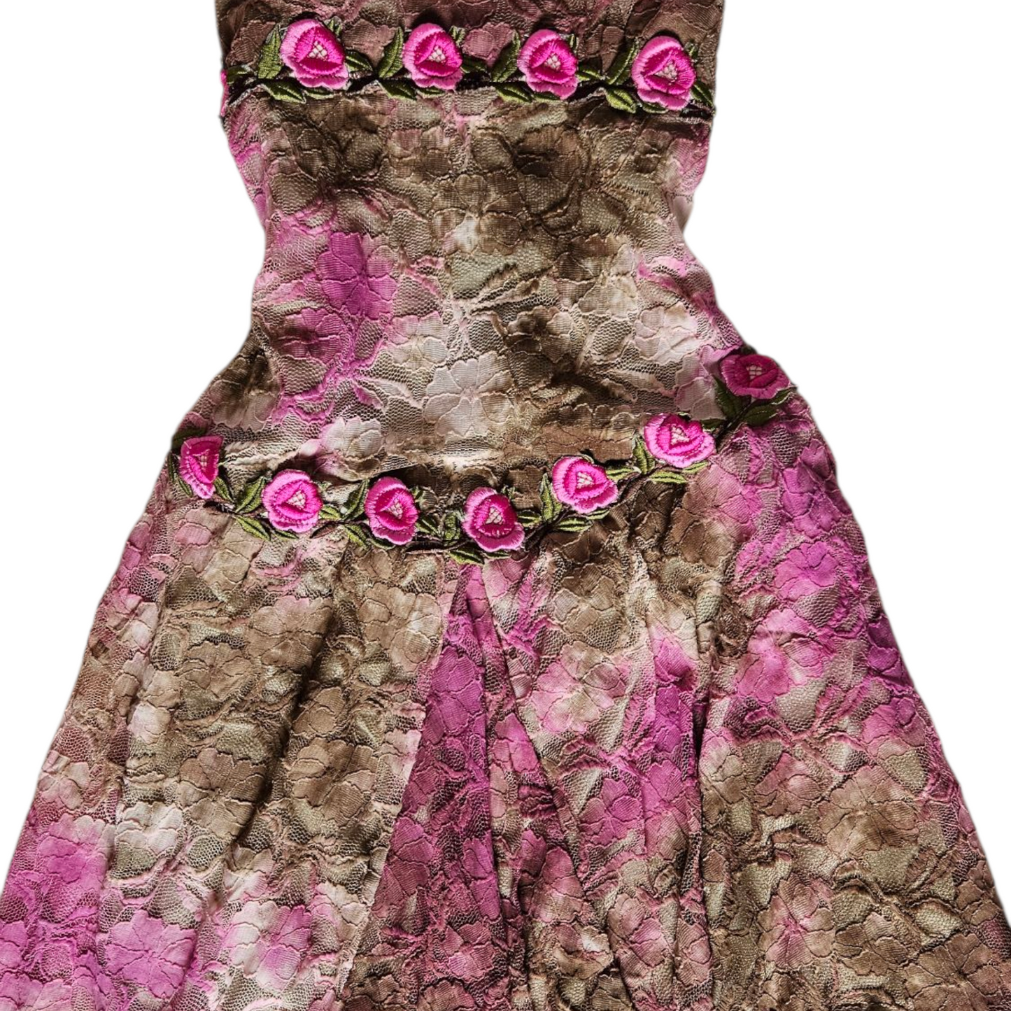 Floral embroidered lace dress