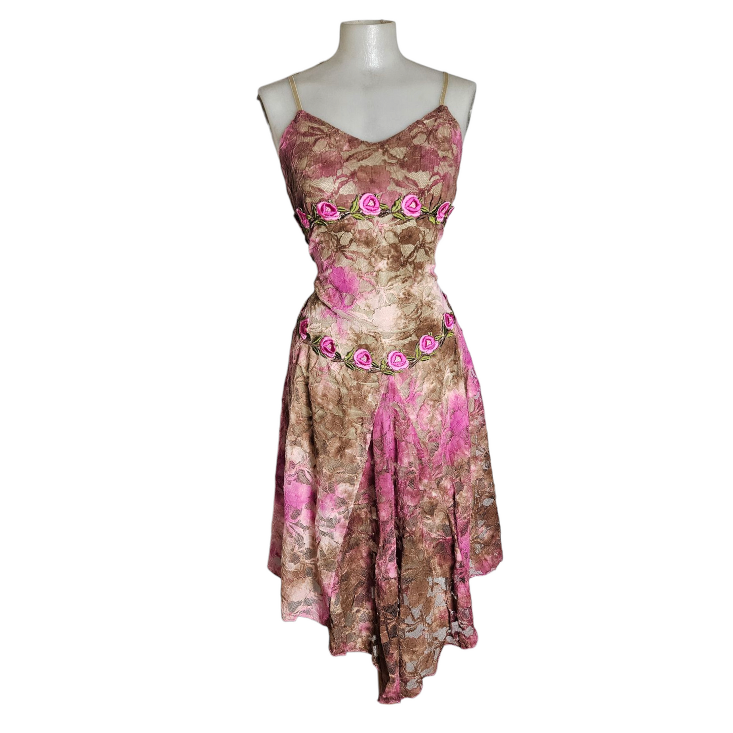 Floral embroidered lace dress