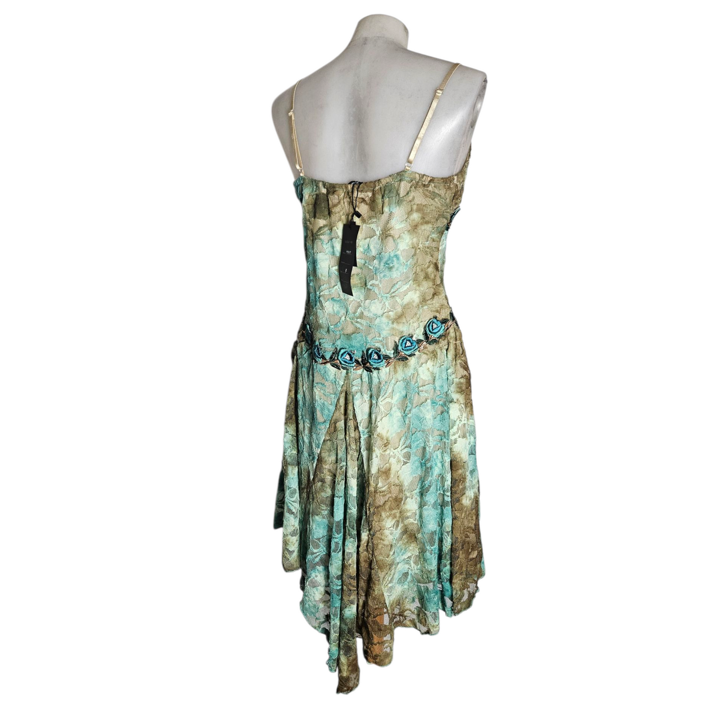 Floral embroidered lace dress