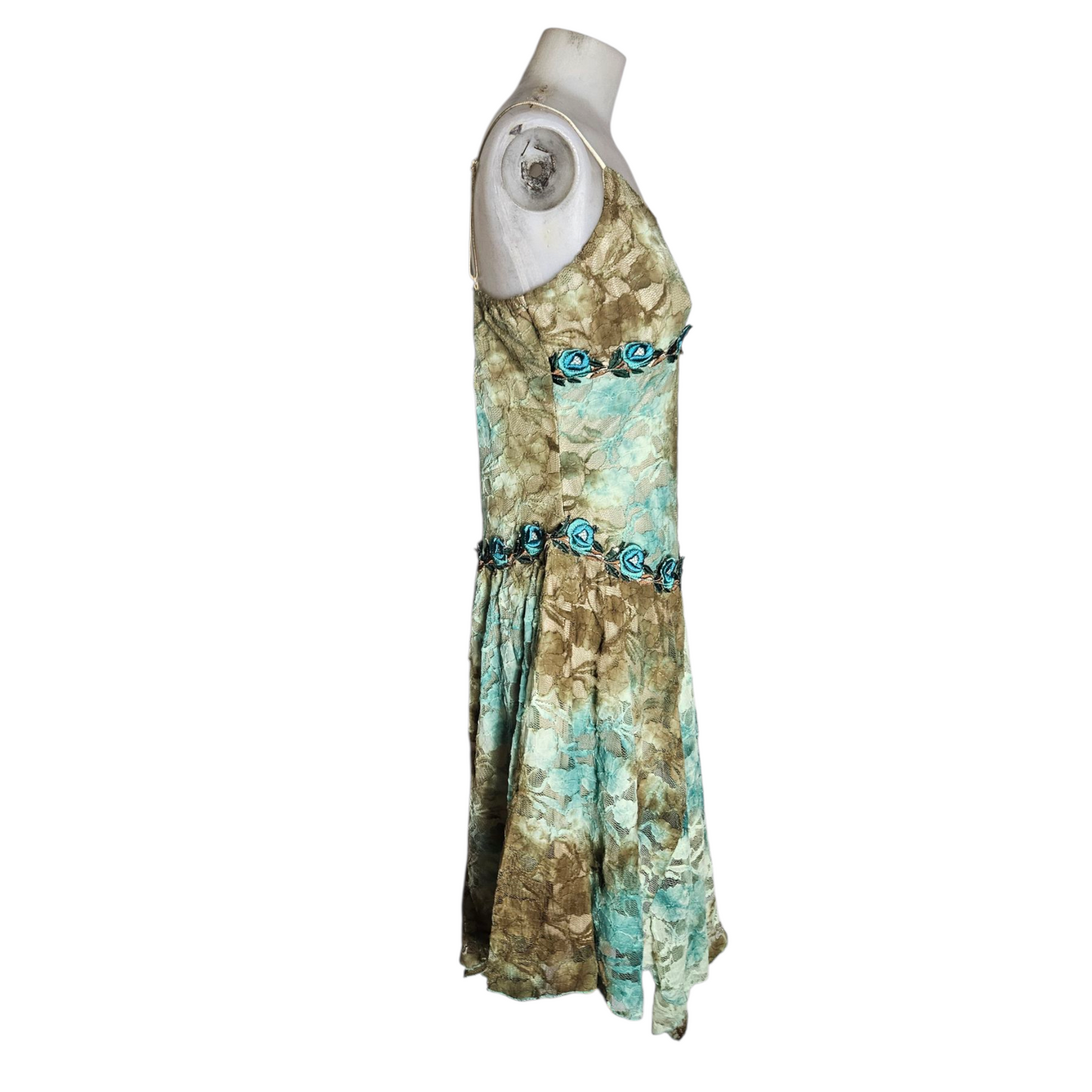 Floral embroidered lace dress
