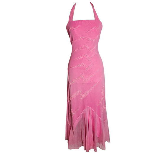 Robe en voile brodée de perles
